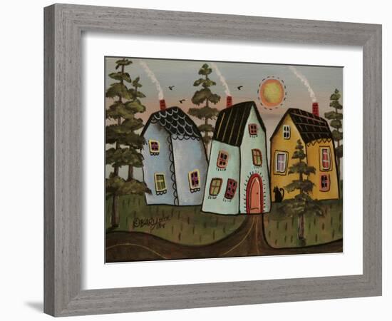 Three Houses 1-Karla Gerard-Framed Giclee Print