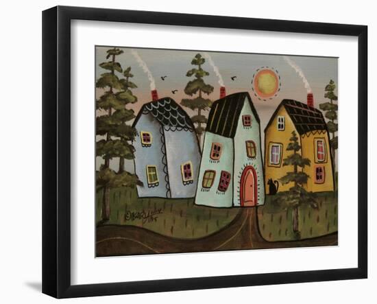 Three Houses 1-Karla Gerard-Framed Giclee Print