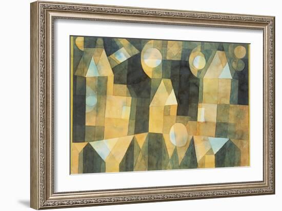 Three Houses and a Bridge; Drei Hauser an Der Brucke-Paul Klee-Framed Giclee Print