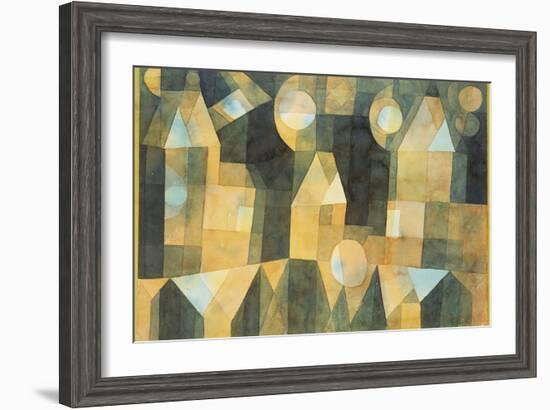 Three Houses and a Bridge; Drei Hauser an Der Brucke-Paul Klee-Framed Giclee Print