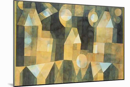 Three Houses and a Bridge; Drei Hauser an Der Brucke-Paul Klee-Mounted Giclee Print