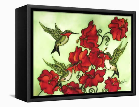 Three Humming Birds-Holly Carr-Framed Premier Image Canvas