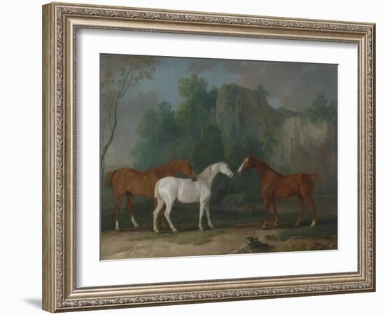 Three Hunters in a Rocky Landscape, 1775-Sawrey Gilpin-Framed Giclee Print