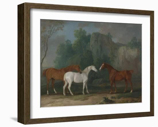 Three Hunters in a Rocky Landscape, 1775-Sawrey Gilpin-Framed Giclee Print