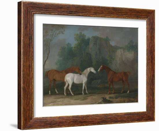 Three Hunters in a Rocky Landscape, 1775-Sawrey Gilpin-Framed Giclee Print