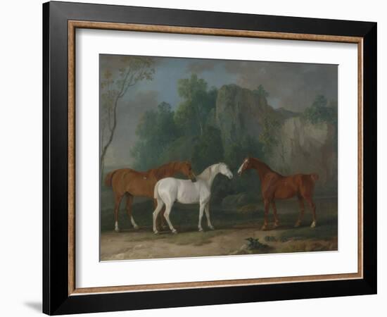 Three Hunters in a Rocky Landscape, 1775-Sawrey Gilpin-Framed Giclee Print