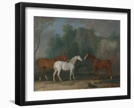 Three Hunters in a Rocky Landscape, 1775-Sawrey Gilpin-Framed Giclee Print