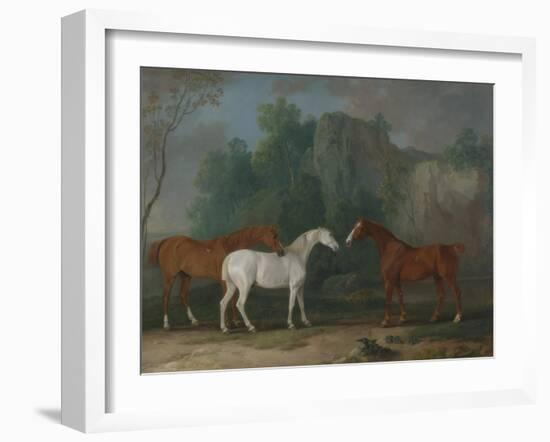 Three Hunters in a Rocky Landscape, 1775-Sawrey Gilpin-Framed Giclee Print