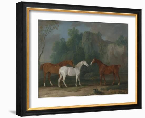 Three Hunters in a Rocky Landscape, 1775-Sawrey Gilpin-Framed Giclee Print