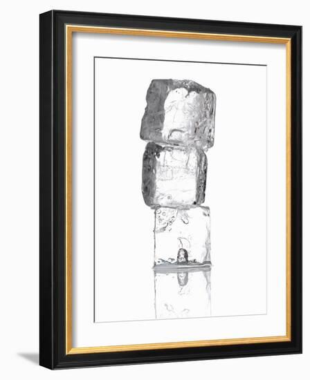 Three Ice Cubes in a Pile-Kai Stiepel-Framed Photographic Print