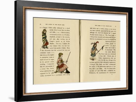 Three Illustrations, the Queen of the Pirate Isle-Kate Greenaway-Framed Art Print