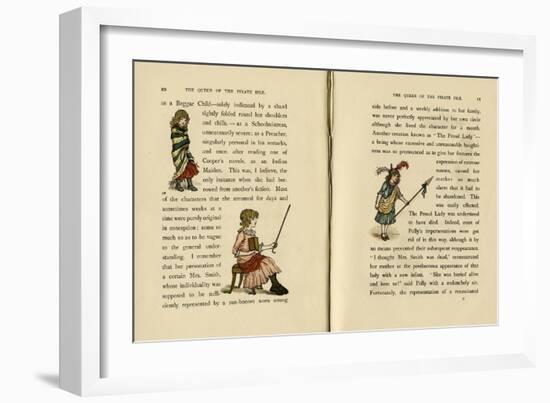 Three Illustrations, the Queen of the Pirate Isle-Kate Greenaway-Framed Art Print