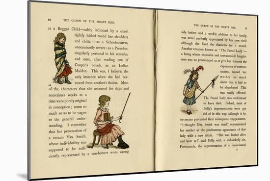 Three Illustrations, the Queen of the Pirate Isle-Kate Greenaway-Mounted Art Print
