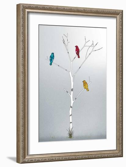 Three in a Tree-Marvin Pelkey-Framed Giclee Print