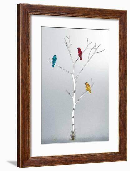 Three in a Tree-Marvin Pelkey-Framed Giclee Print