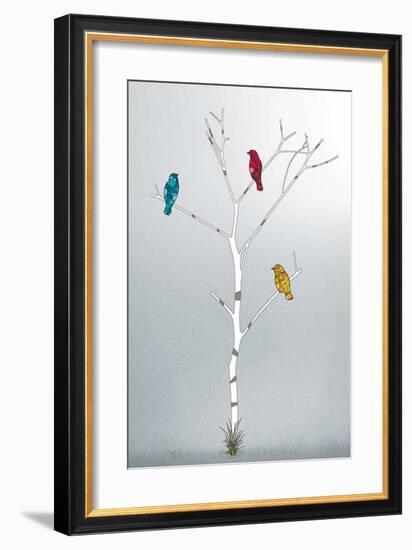 Three in a Tree-Marvin Pelkey-Framed Giclee Print