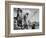 Three Indians In Headdress Watching Tourists "Dance San Ildefonso Pueblo New Mexico 1942." 1942-Ansel Adams-Framed Art Print