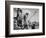 Three Indians In Headdress Watching Tourists "Dance San Ildefonso Pueblo New Mexico 1942." 1942-Ansel Adams-Framed Art Print