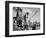 Three Indians In Headdress Watching Tourists "Dance San Ildefonso Pueblo New Mexico 1942." 1942-Ansel Adams-Framed Art Print