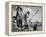 Three Indians In Headdress Watching Tourists "Dance San Ildefonso Pueblo New Mexico 1942." 1942-Ansel Adams-Framed Stretched Canvas