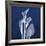 Three Indigo Calla Lilies-Albert Koetsier-Framed Premium Giclee Print