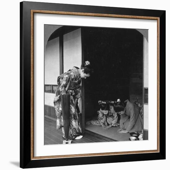 Three Japanese Women, Japan, 1905-BL Singley-Framed Photographic Print