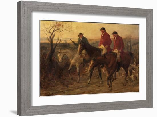 Three Jolly Huntsmen, 1878 (Oil on Canvas)-Randolph Caldecott-Framed Giclee Print