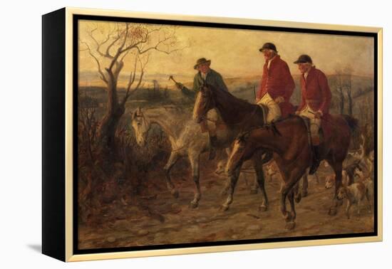 Three Jolly Huntsmen, 1878 (Oil on Canvas)-Randolph Caldecott-Framed Premier Image Canvas