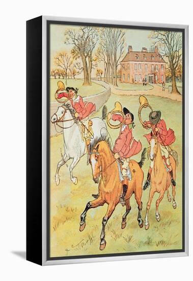 Three Jovial Huntsmen-Randolph Caldecott-Framed Premier Image Canvas