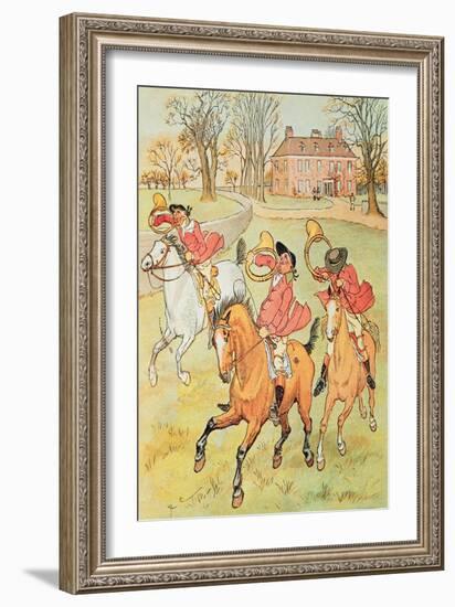 Three Jovial Huntsmen-Randolph Caldecott-Framed Giclee Print