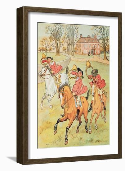Three Jovial Huntsmen-Randolph Caldecott-Framed Giclee Print