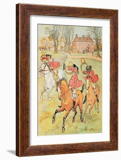 Three Jovial Huntsmen-Randolph Caldecott-Framed Giclee Print