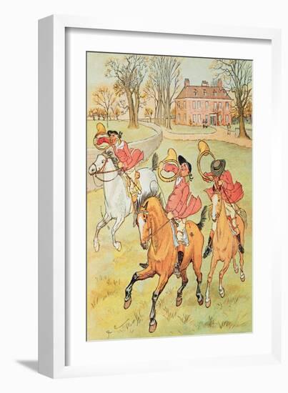 Three Jovial Huntsmen-Randolph Caldecott-Framed Giclee Print