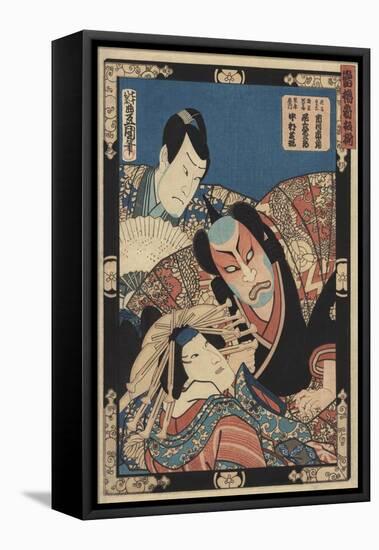 Three Kabuki Actors-Ugatawa Toyokuni III-Framed Premier Image Canvas