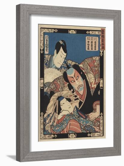 Three Kabuki Actors-Ugatawa Toyokuni III-Framed Giclee Print