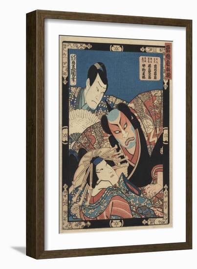 Three Kabuki Actors-Ugatawa Toyokuni III-Framed Giclee Print