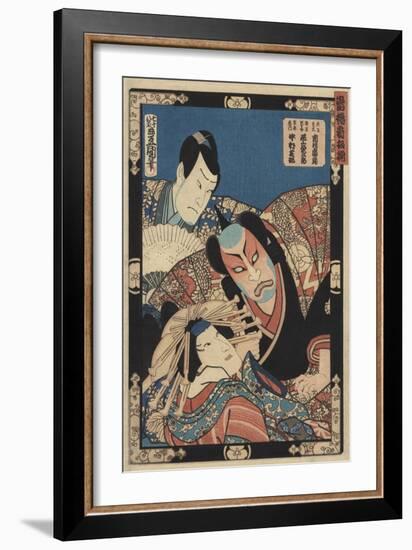 Three Kabuki Actors-Ugatawa Toyokuni III-Framed Giclee Print