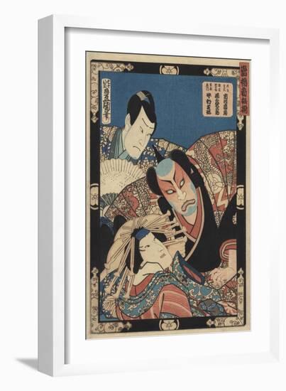 Three Kabuki Actors-Ugatawa Toyokuni III-Framed Giclee Print