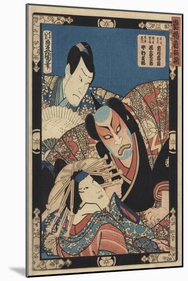 Three Kabuki Actors-Ugatawa Toyokuni III-Mounted Giclee Print