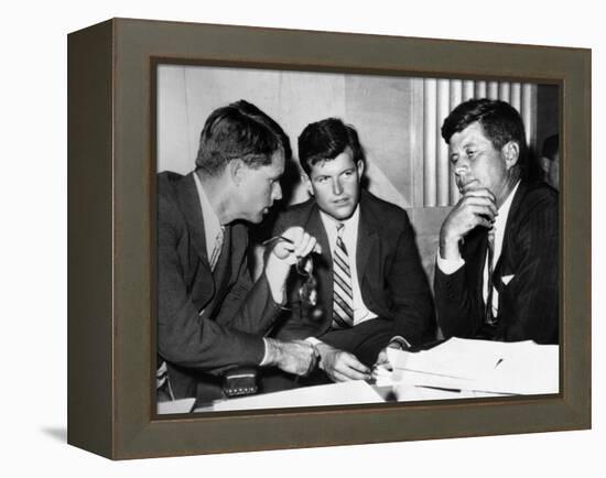 Three Kennedy Brothers at Rackets Hearing-null-Framed Stretched Canvas