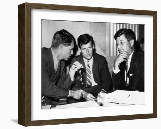 Three Kennedy Brothers at Rackets Hearing-null-Framed Photo