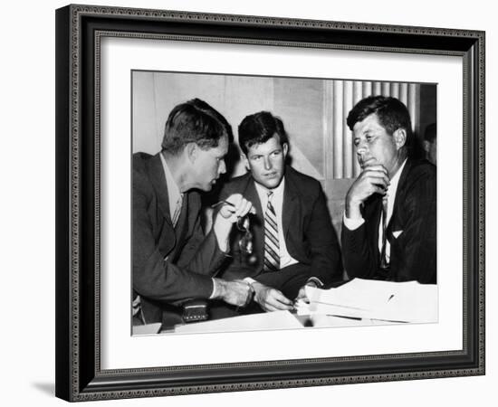 Three Kennedy Brothers at Rackets Hearing-null-Framed Photo