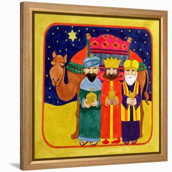 Three Kings and Camel-Linda Benton-Framed Premier Image Canvas