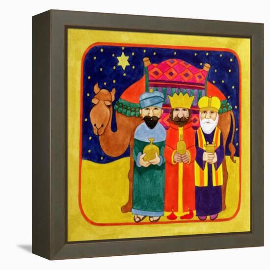 Three Kings and Camel-Linda Benton-Framed Premier Image Canvas