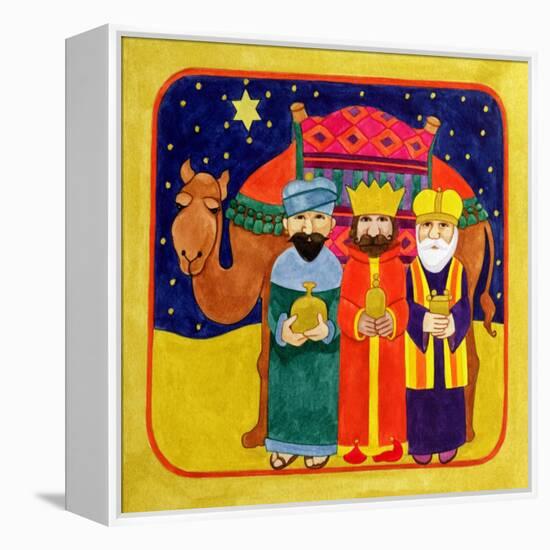 Three Kings and Camel-Linda Benton-Framed Premier Image Canvas