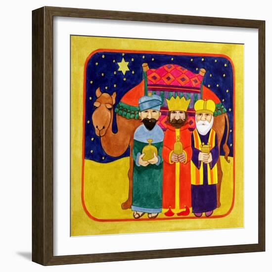 Three Kings and Camel-Linda Benton-Framed Giclee Print