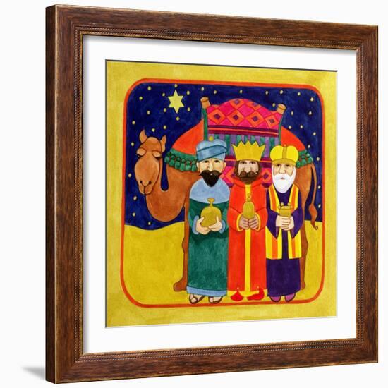 Three Kings and Camel-Linda Benton-Framed Giclee Print