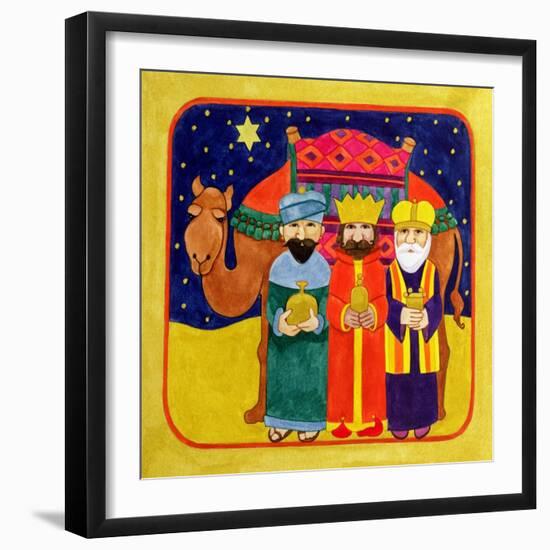 Three Kings and Camel-Linda Benton-Framed Giclee Print