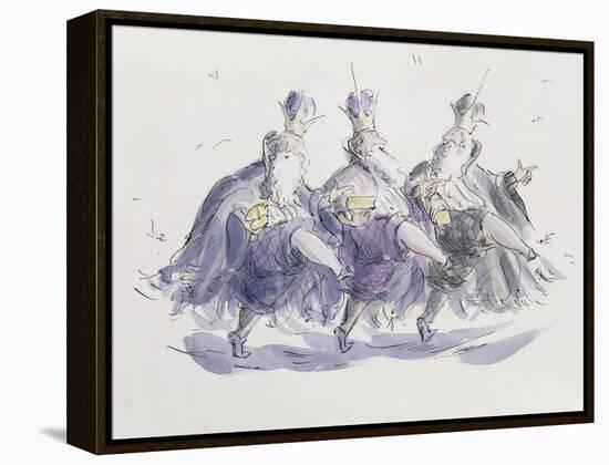 Three Kings Dancing a Jig-Joanna Logan-Framed Premier Image Canvas