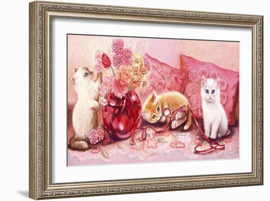 Three Kittens-Judy Mastrangelo-Framed Giclee Print